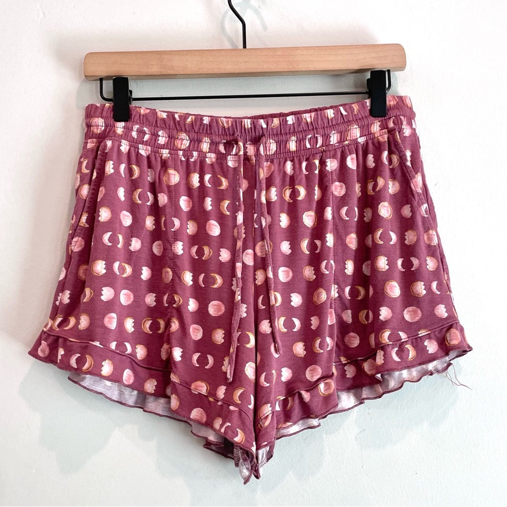 Soma Moon Phases Ruffle Hem Sleep Shorts